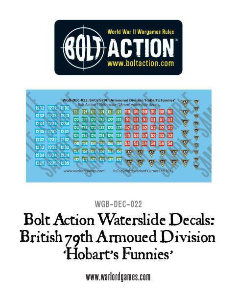 British 79th Armoured Division (Hobart's Funnies) Decal Sheet 28mm