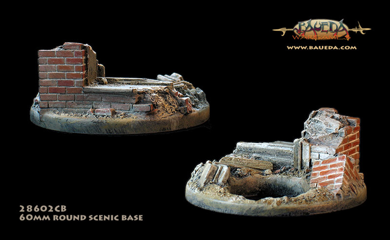 Urban theme 60mm round scenic bases with 25mm round hole #1