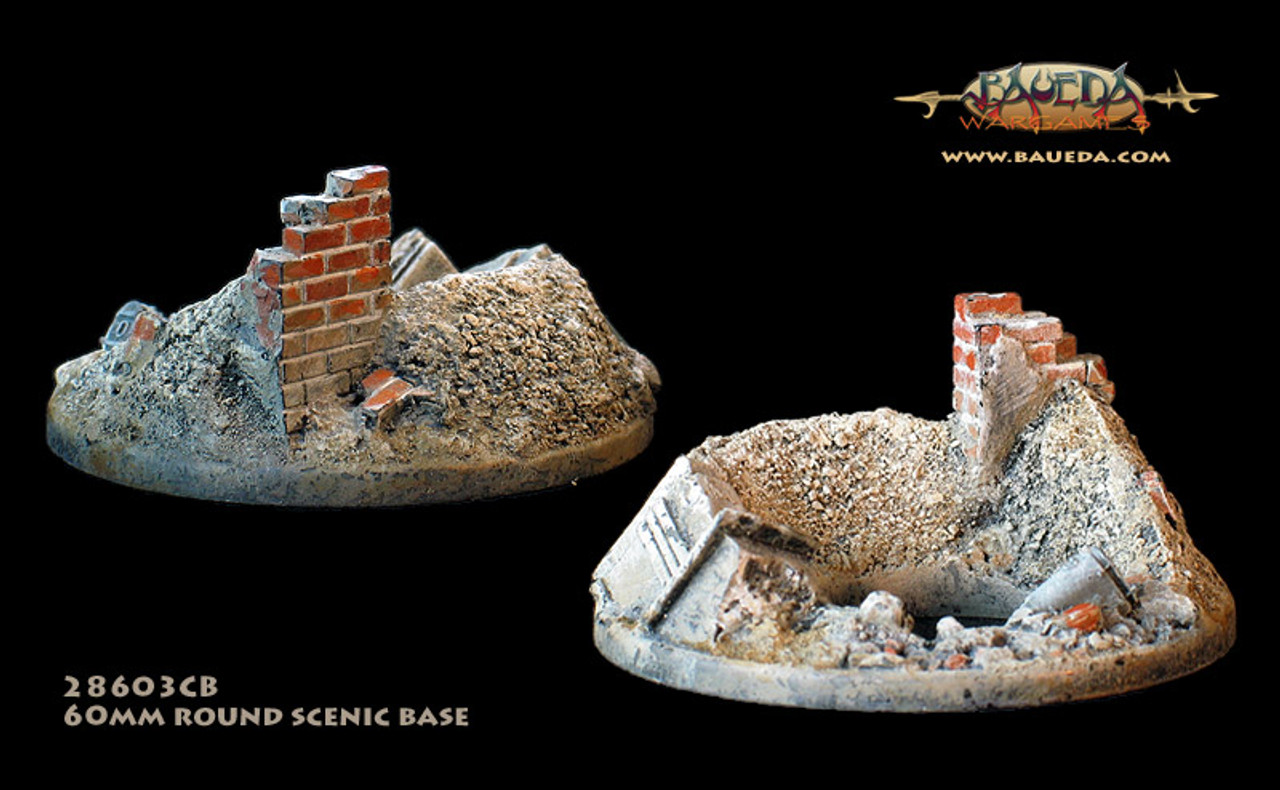 Urban theme 60mm round scenic bases with 25mm round hole #2