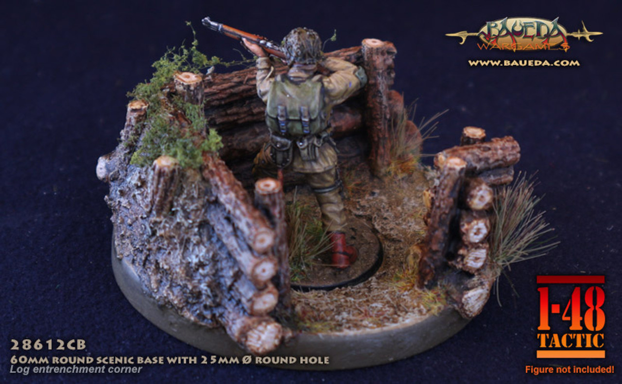 Forest trench theme 60mm round scenic bases with 25mm round hole #2