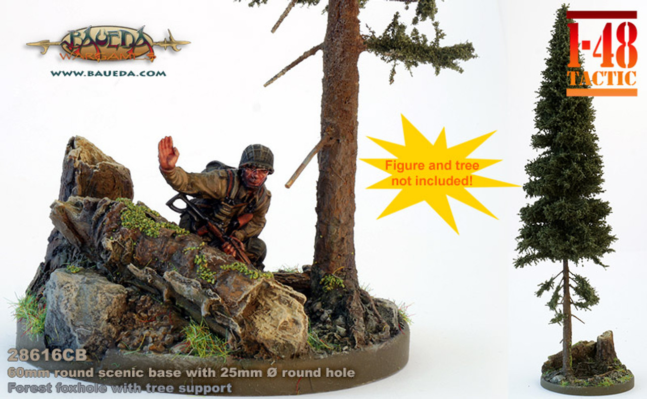 Forest trench theme 60mm round scenic bases with 25mm round hole #5