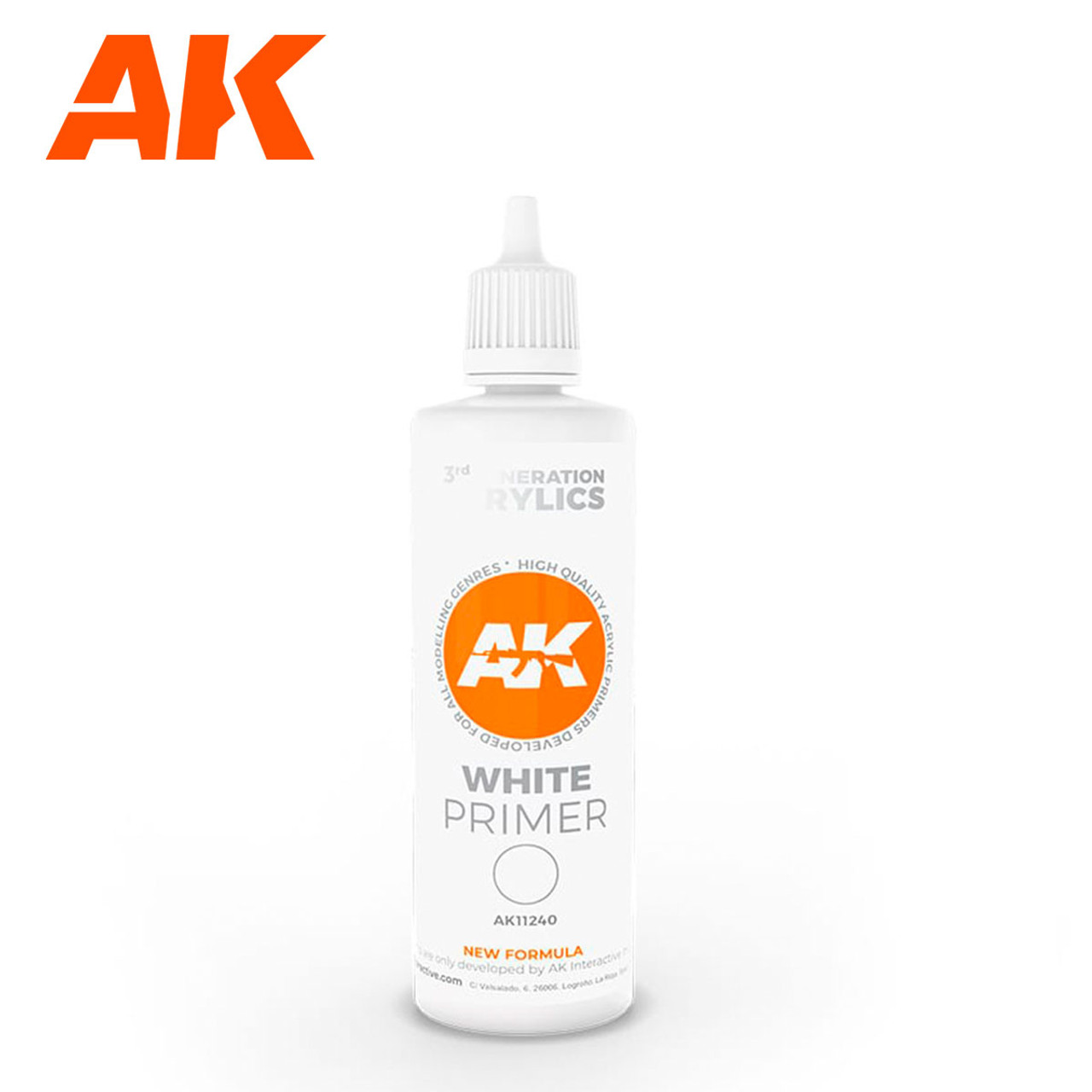 AK Interactive 3G: White Acrylic Primer 100ml