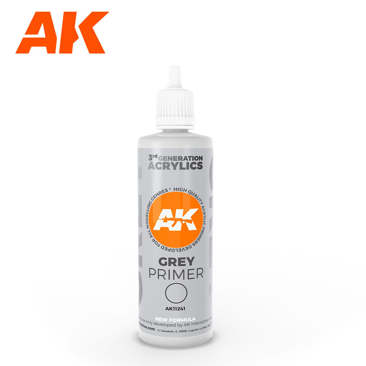 AK Interactive 3G: Gray Acrylic Primer 100ml