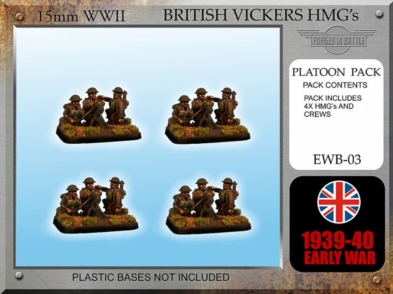 Early War British Vickers HMG teams