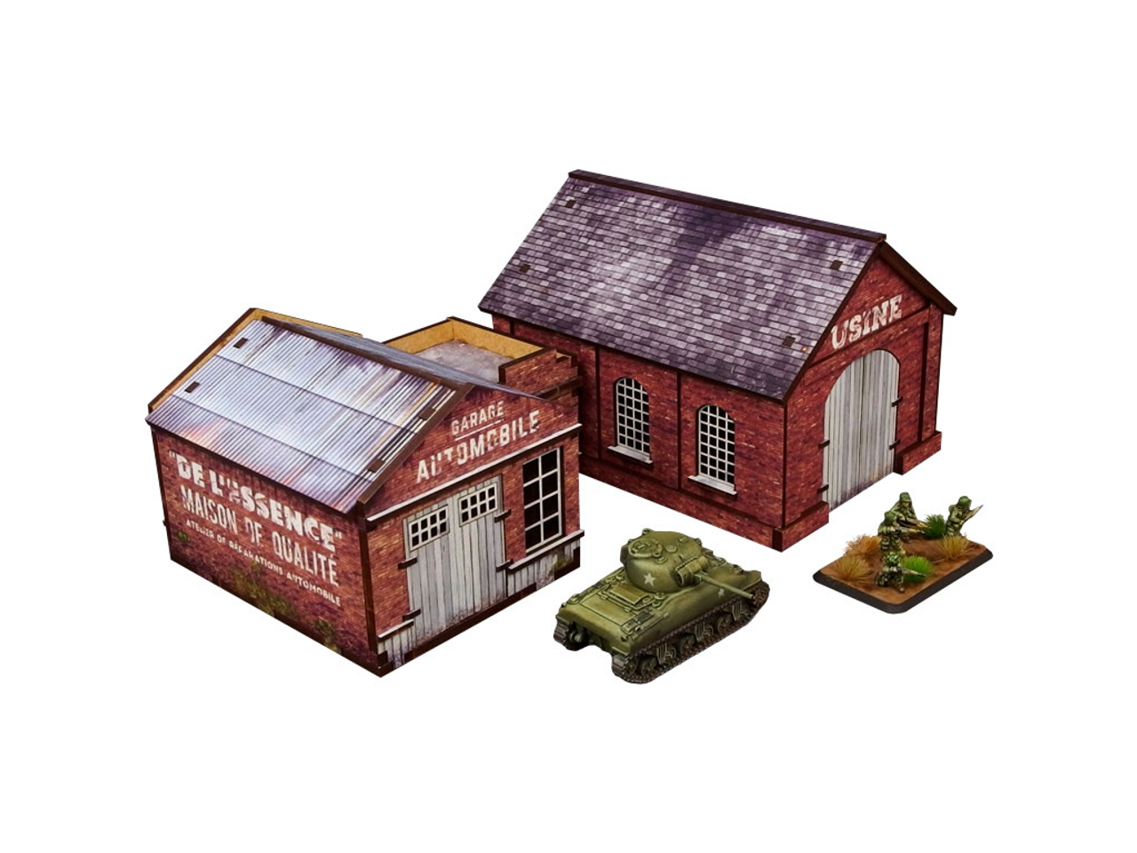 WW2 Garage & Factory [15mm/1:100]