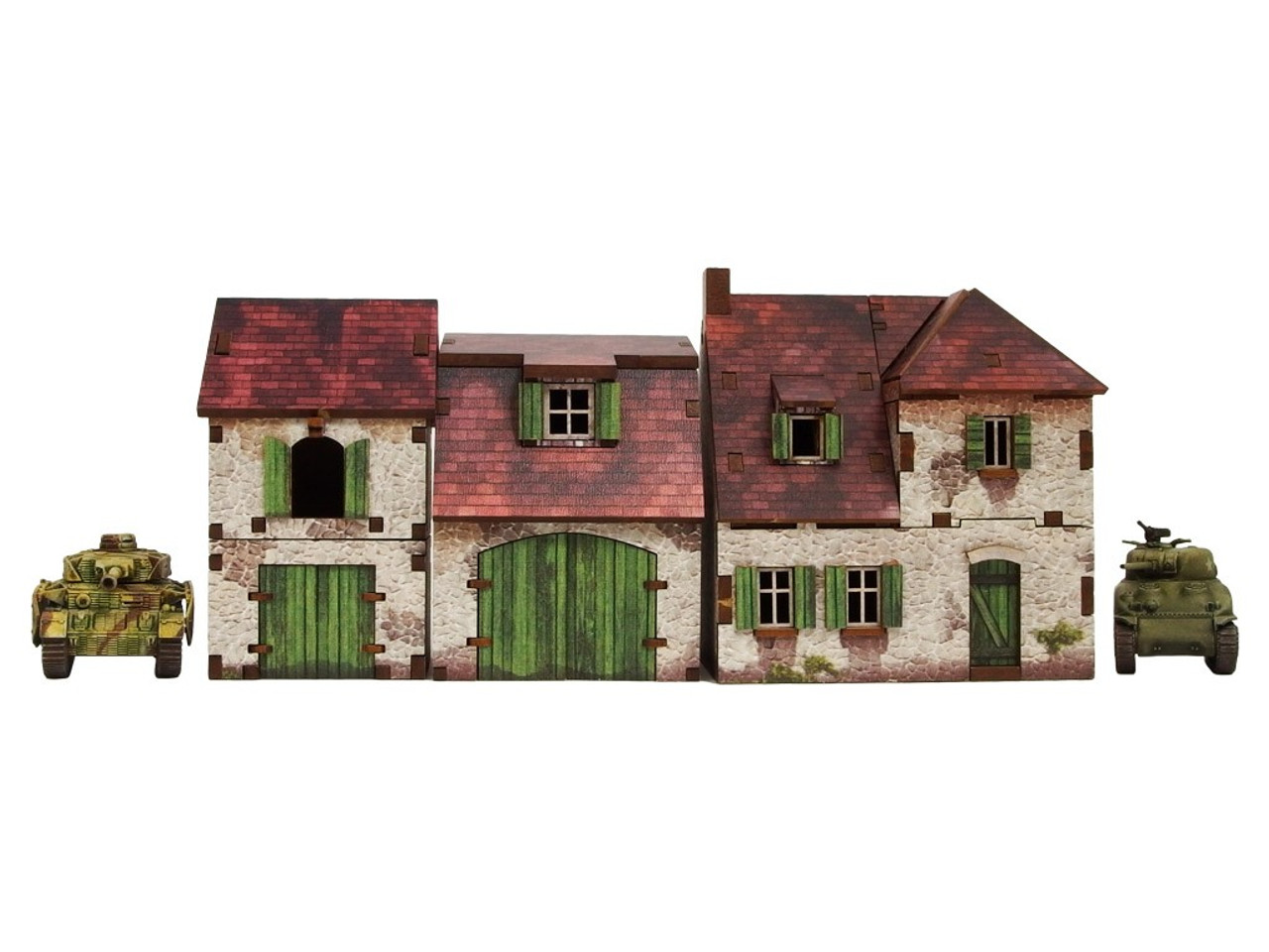 WW2 Homestead Farmhouse W. Outbuildings [15mm/1:100]