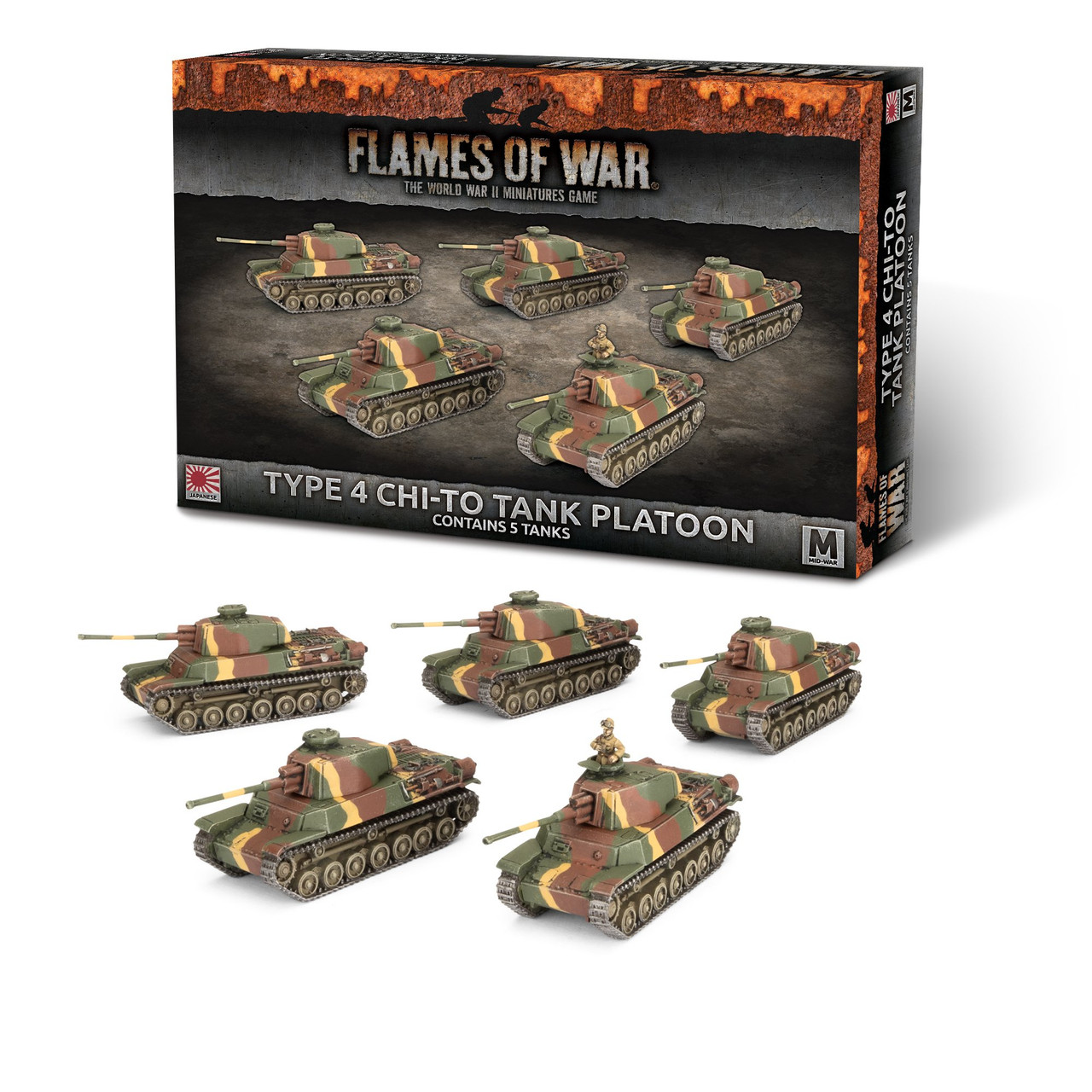 Type 4 Chi-To Tank Platoon (x5) - Kick-Ass Mail Order
