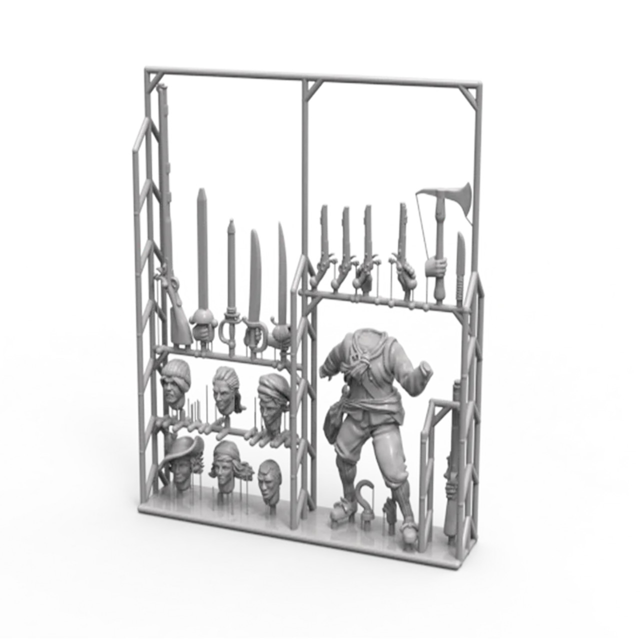 Port Royal Customizable Female Character Sprue - FGDPR0006