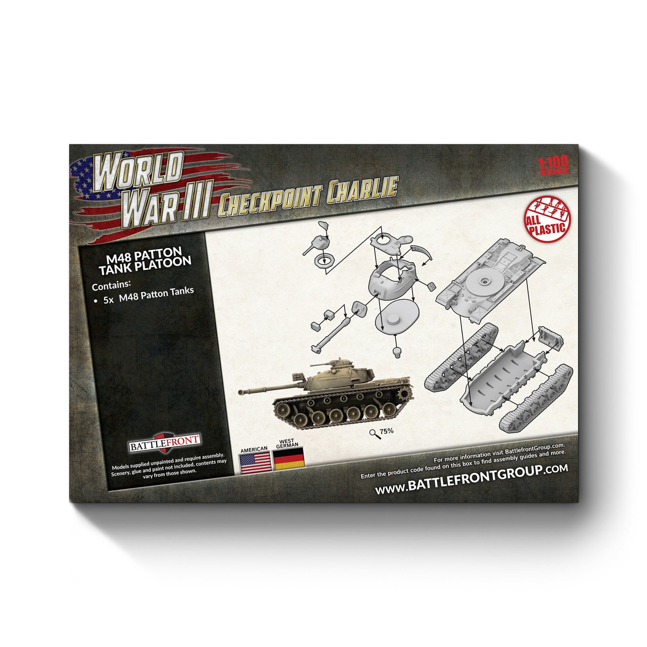 American: M48 Patton Tank Platoon (Plastic x5)