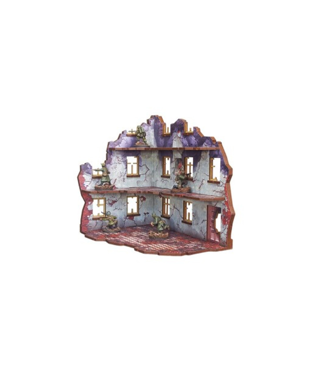 WW2 Ostfront Stalingrad Univermag Left (with 3rd floor) (1) (28mm) PREPAINTED