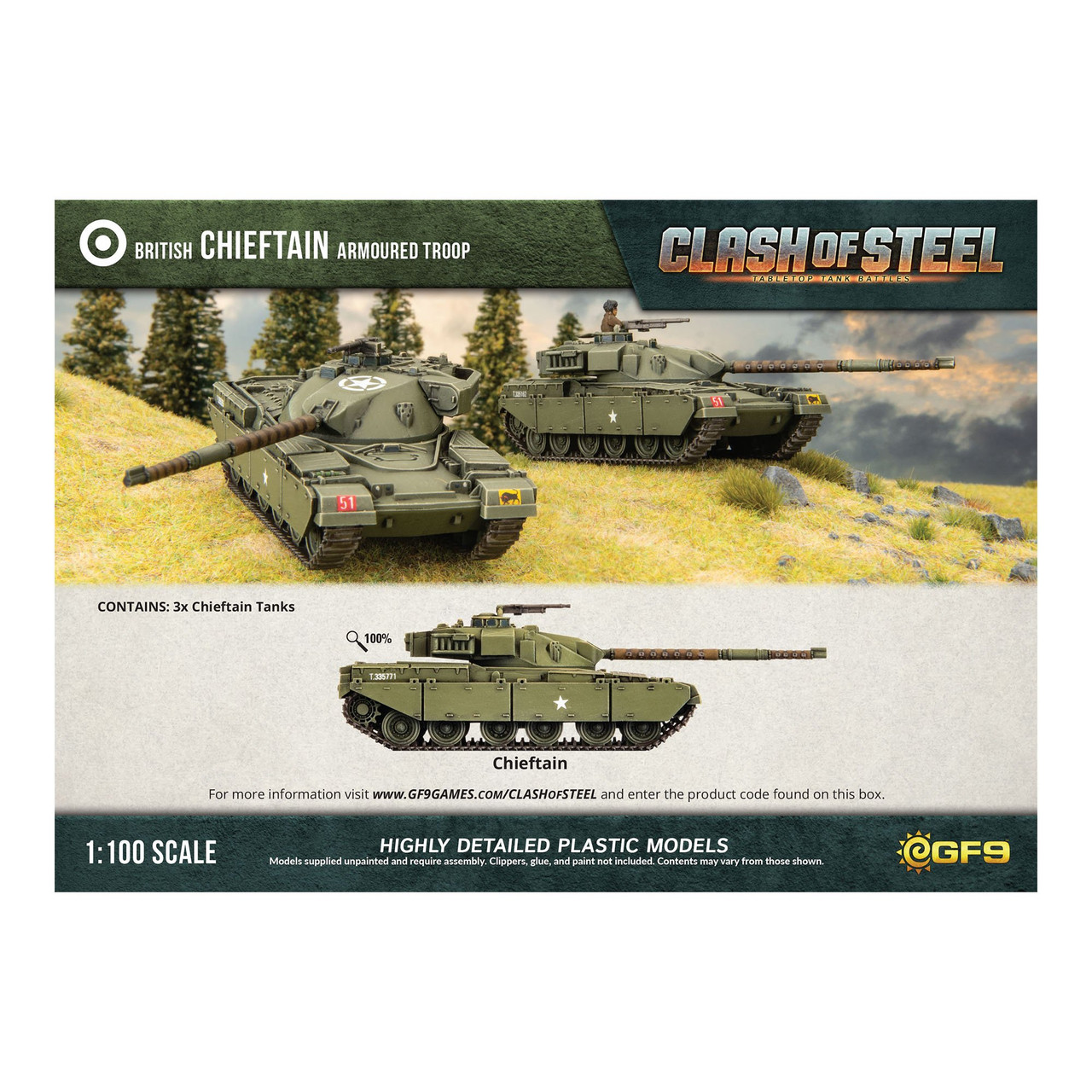 Chieftain Armoured Troop (x3 Plastic)