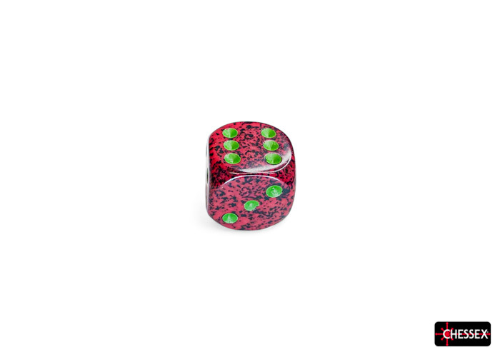 Speckled: 16mm D6 Strawberry (12)