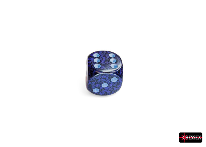 Speckled: 16mm D6 Cobalt (12)