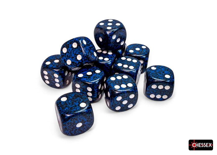 Speckled: 16mm Pip D6 Stealth (12)