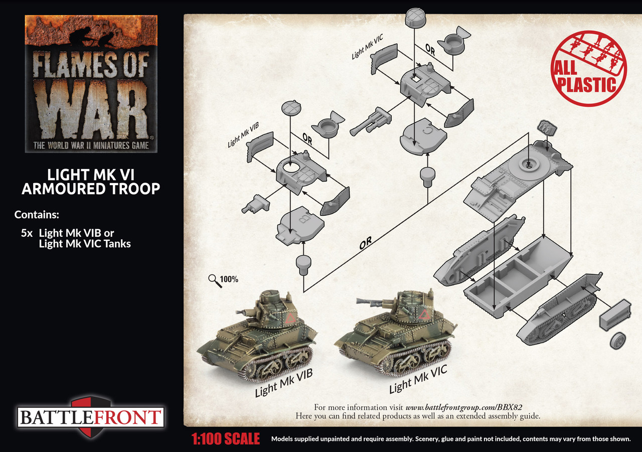 Vickers Light Mk VI Troop (x5, Plastic)