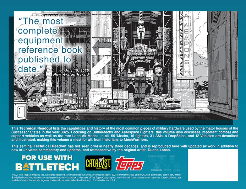 BattleTech: Technical Readout - 3025 Commemorative Edition
