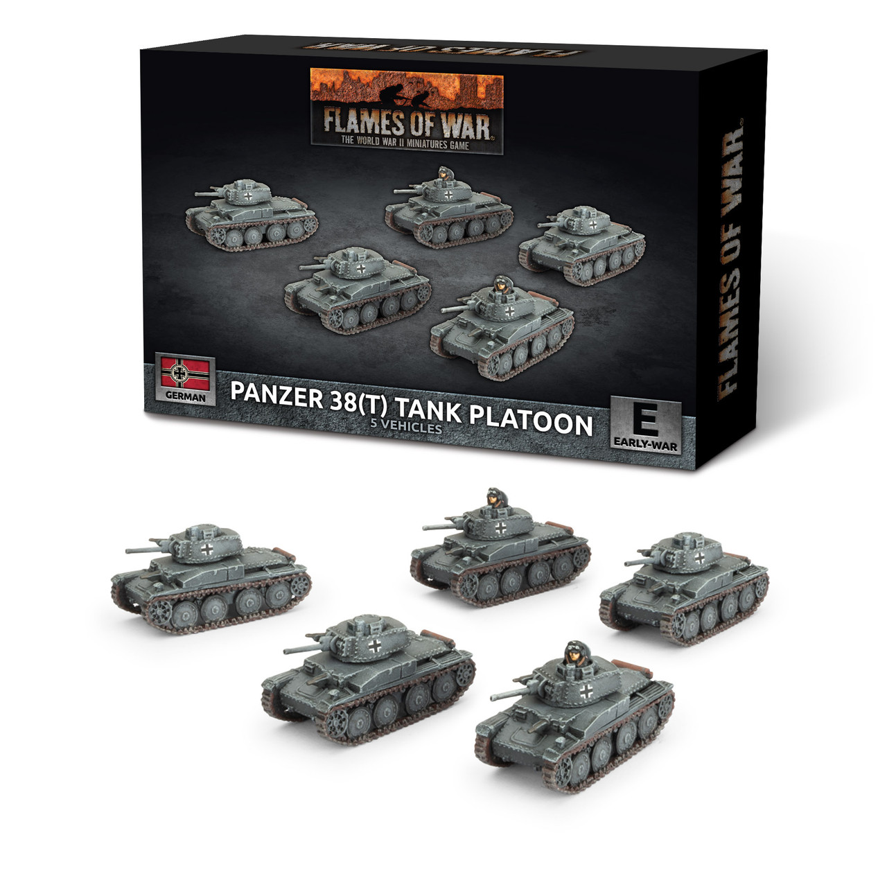 German Panzer 38(t) Platoon (x5 Plastic) - Kick-Ass Mail Order