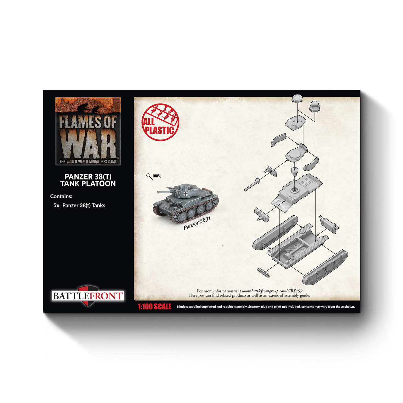 German Panzer 38(t) Platoon (x5 Plastic)