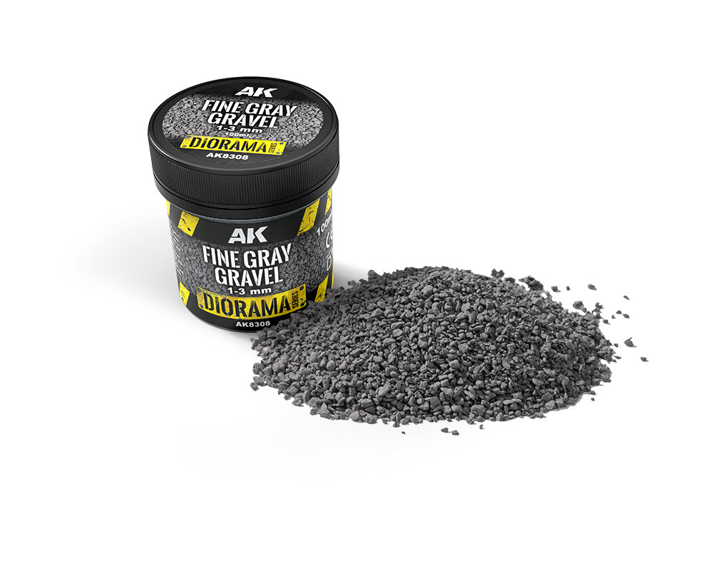AK Interactive Fine Gray Gravel 1–3mm 100ml