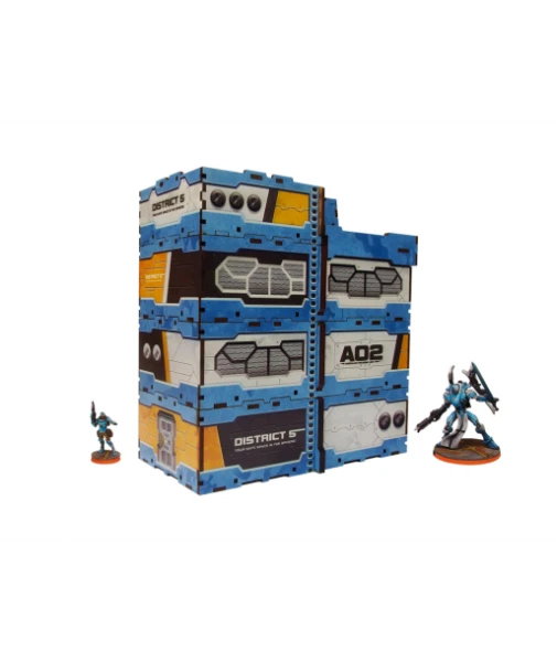 Infinity Prepainted Terrain: District 5 Apartment (1) (blue)