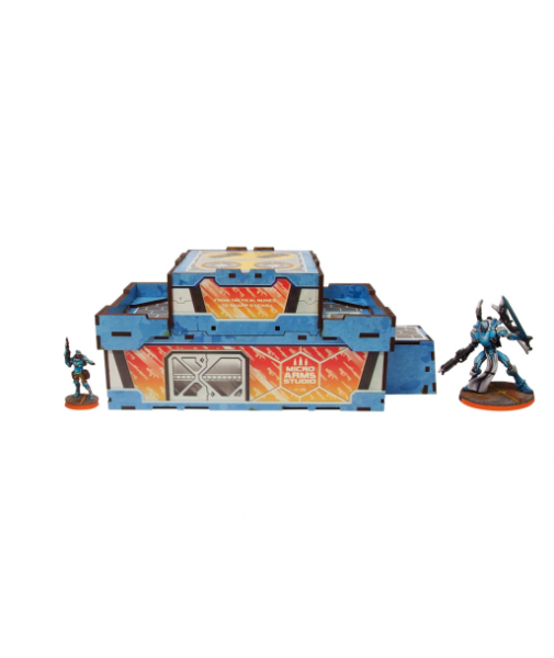 Infinity Prepainted Terrain: District 5 Shops #1 (2) (blue)