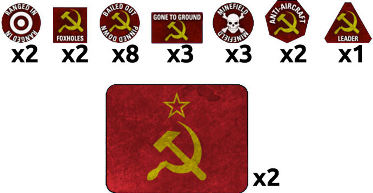 Team Yankee Soviet Token Set - TTK15