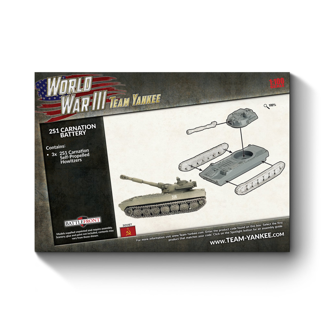 Team Yankee Soviet 2S1 Carnation Battery