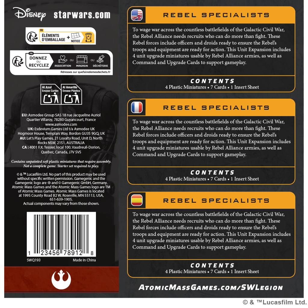 SW Legion: Rebel Specialists