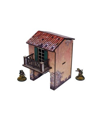 WW2 Italy Gate Balcony (1) PREPAINTED 28mm