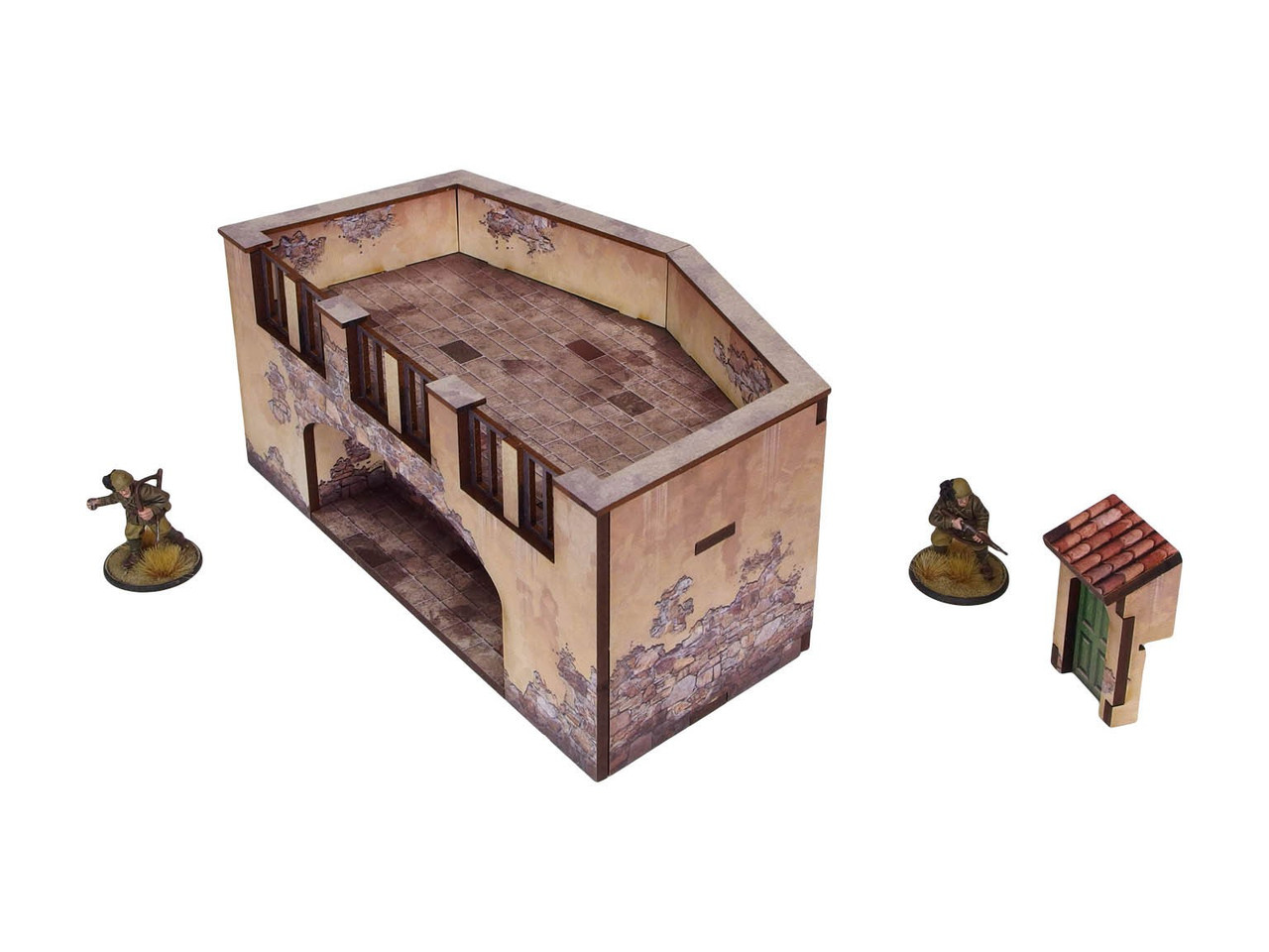 WW2 Italy Terrace (1) PREPAINTED 28mm