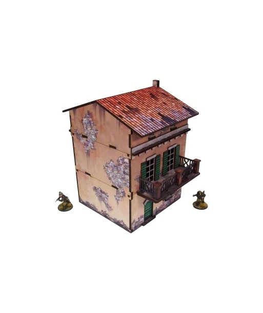 WW2 Italy Balcony House (1) PREPAINTED 28mm