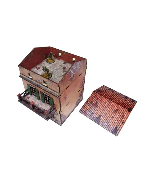 WW2 Italy Balcony House (1) PREPAINTED 28mm