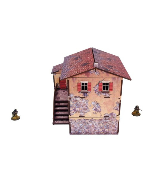 WW2 Italy Large House (1) PREPAINTED 28mm