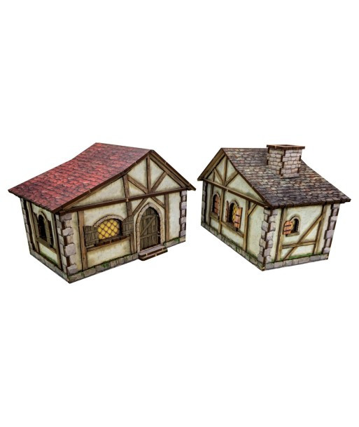 Fantasy Cottages (2) PREPAINTED 28mm