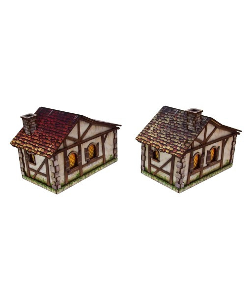 Fantasy Cottages (2) PREPAINTED 28mm