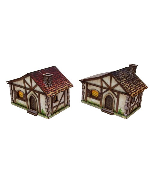 Fantasy Cottages (2) PREPAINTED 28mm