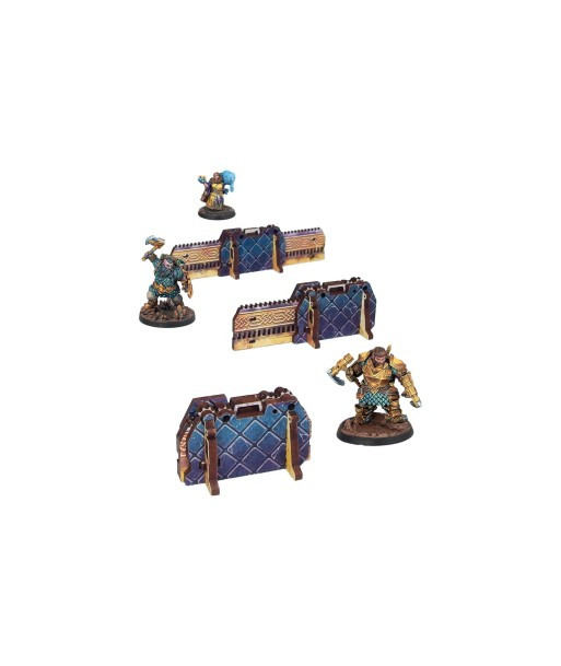 Warcrow Mounthaven Deployable Bulwark (3) PREPAINTED