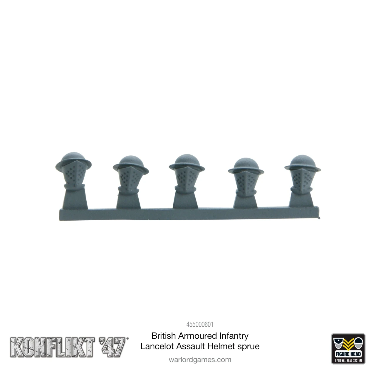 Konflikt 47: British Armoured Infantry Lancelot Assault Helmet sprue