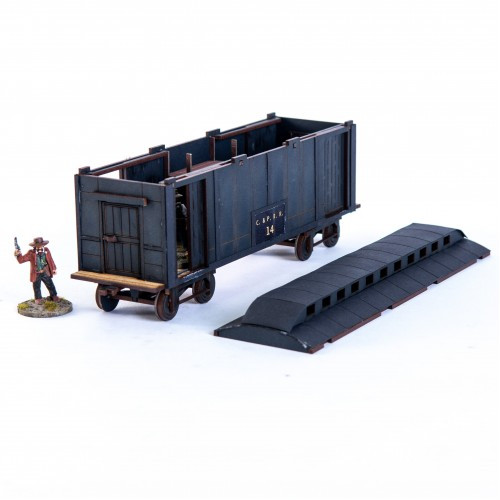Dead Man's Hand 19th C. American Baggage Car (Black) 4Ground