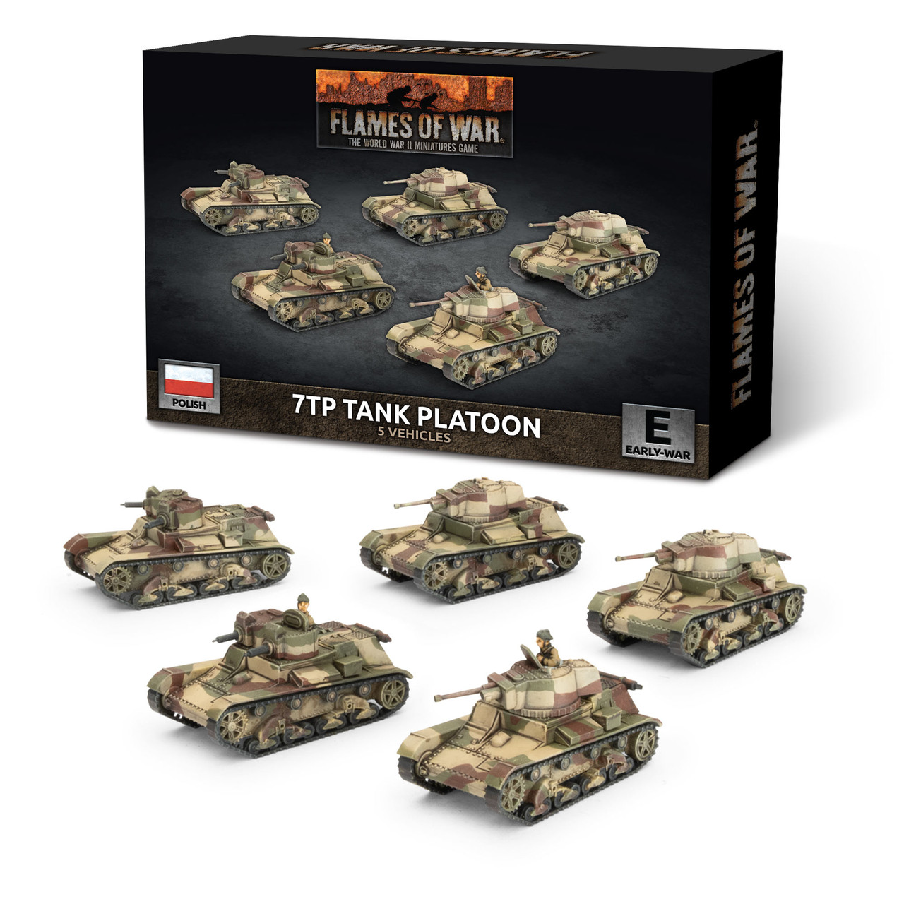 Polish 7TP Tank Platoon (x5 plastic)