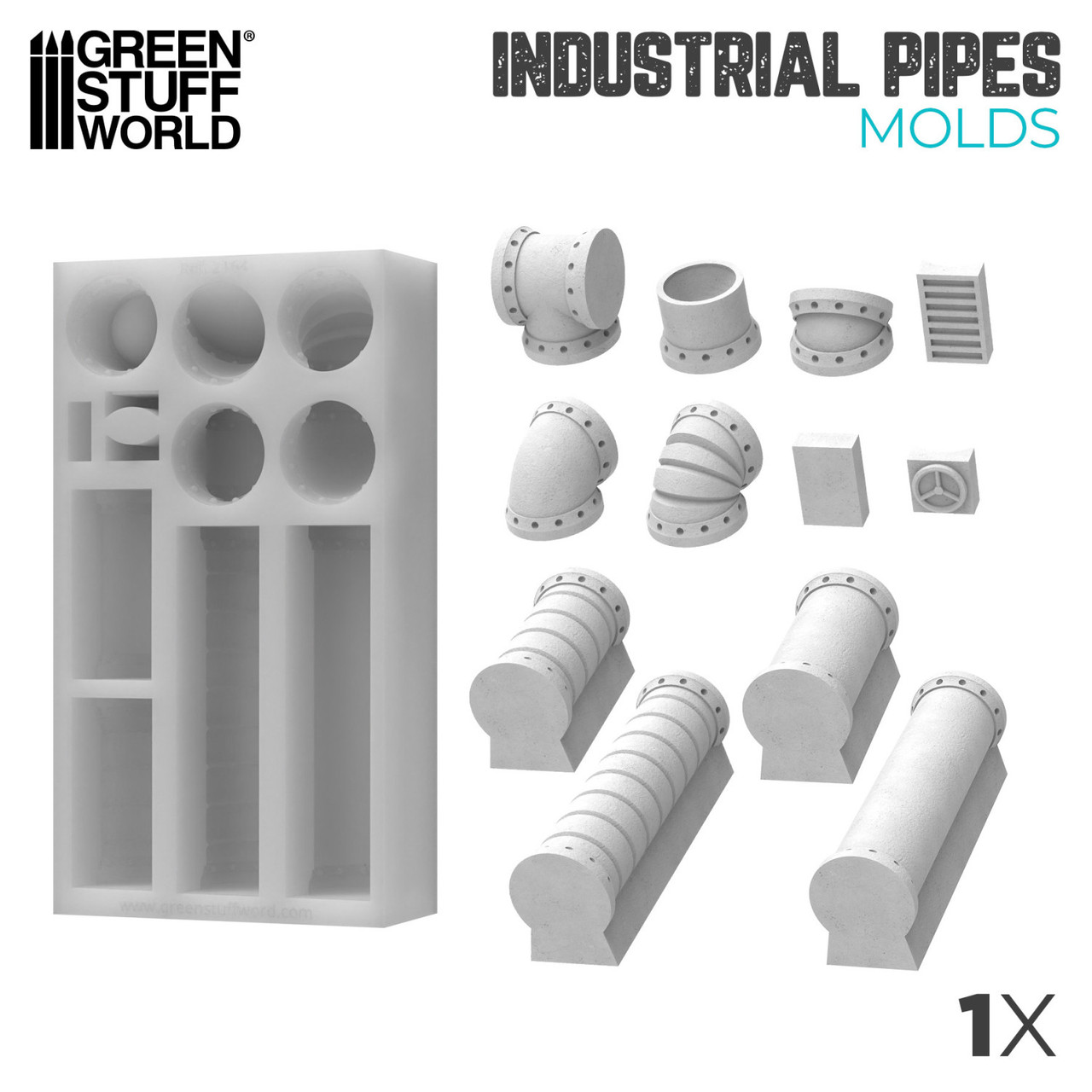 Silicone Molds - Industrial Pipes