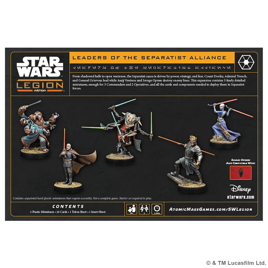 SW Legion: Leaders of the Separatist Alliance