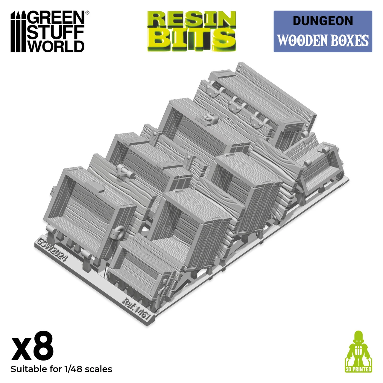 Wooden boxes set 1:48-1:35