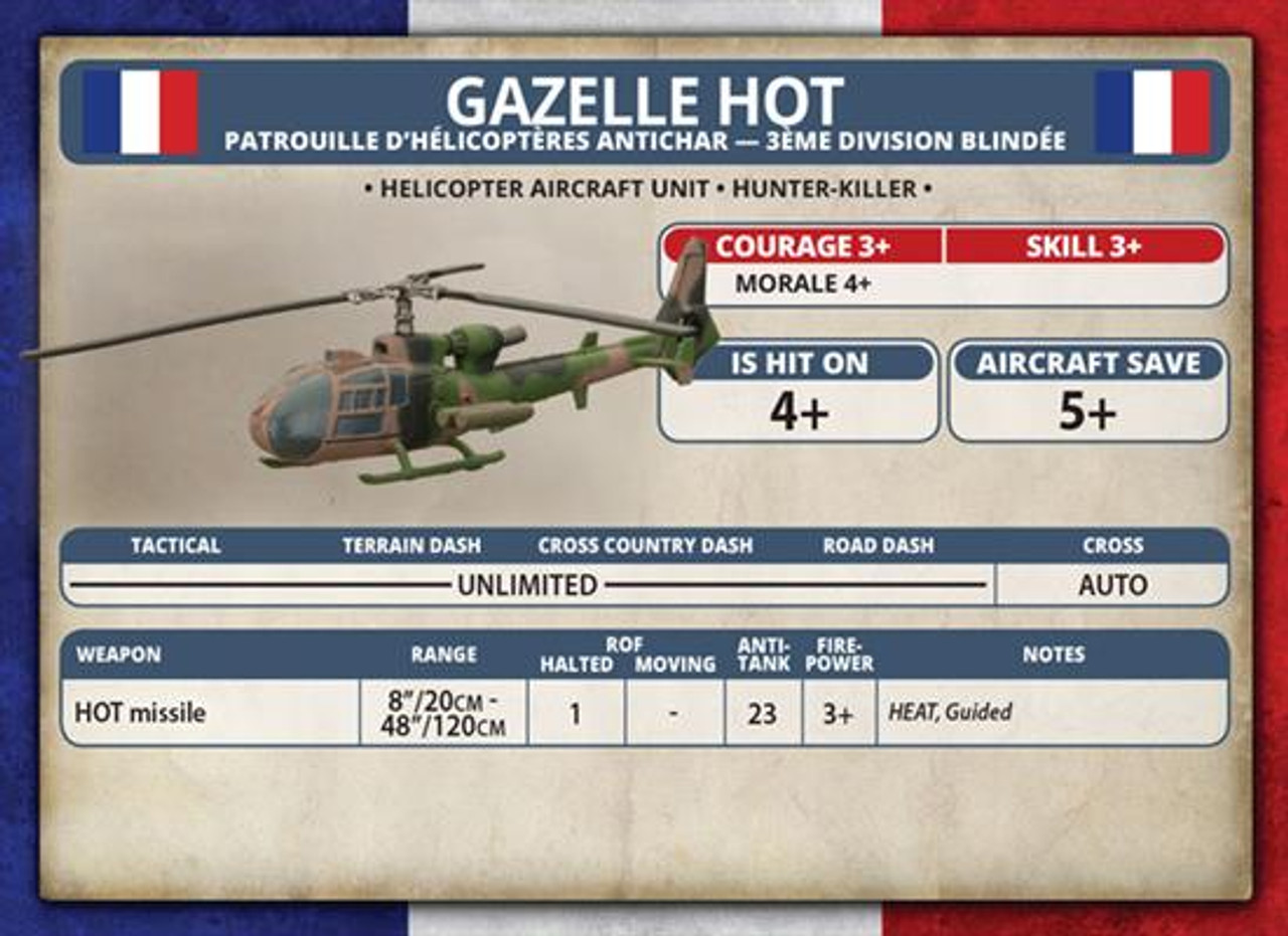 Team Yankee French Gazelle Hot Helicopter Flight
