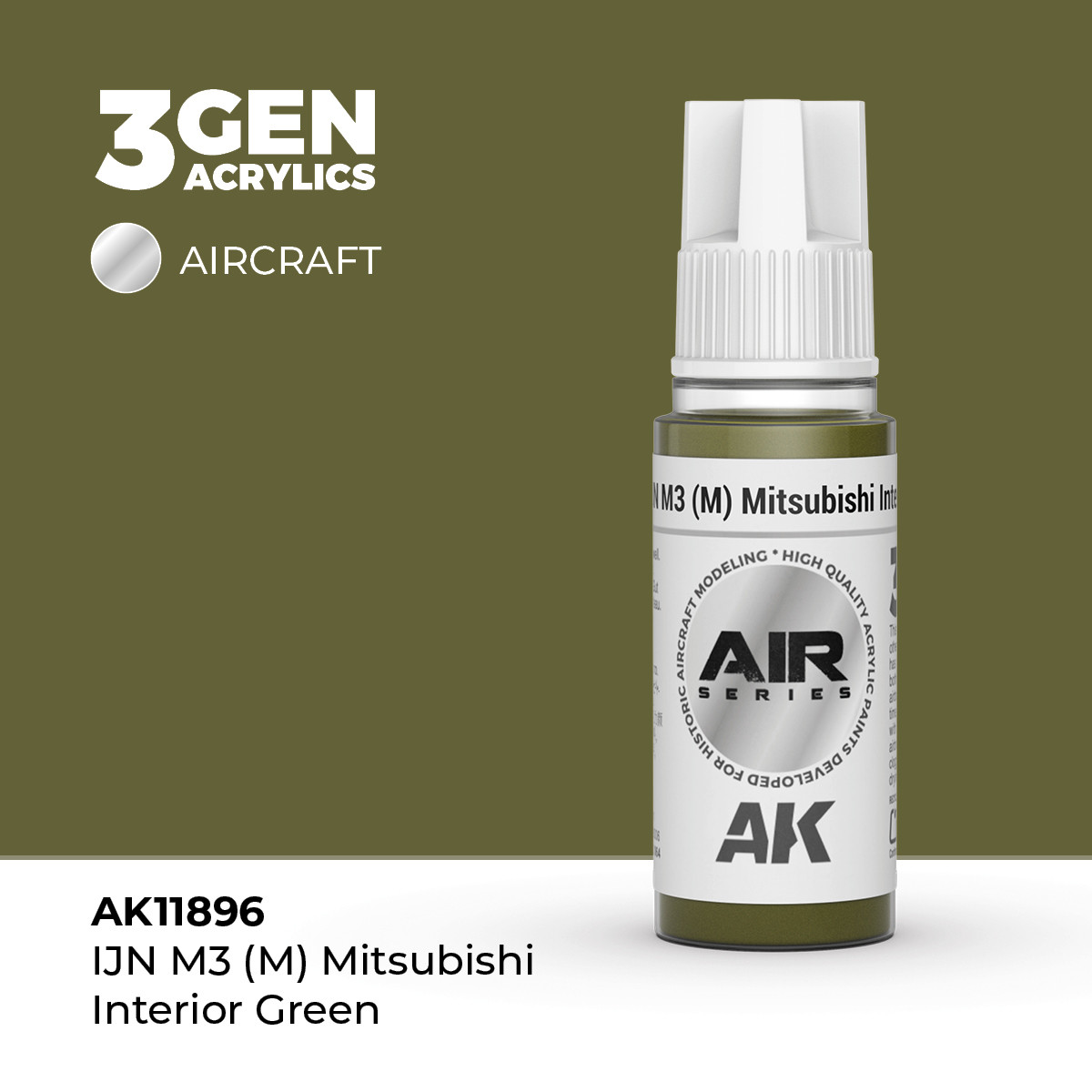 AK Interactive 3G Air - IJN M3 (M) Mitsubishi Interior Green