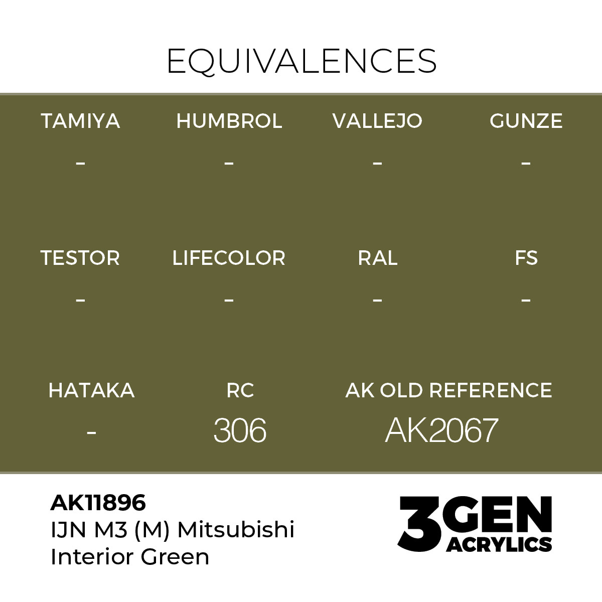 AK Interactive 3G Air - IJN M3 (M) Mitsubishi Interior Green