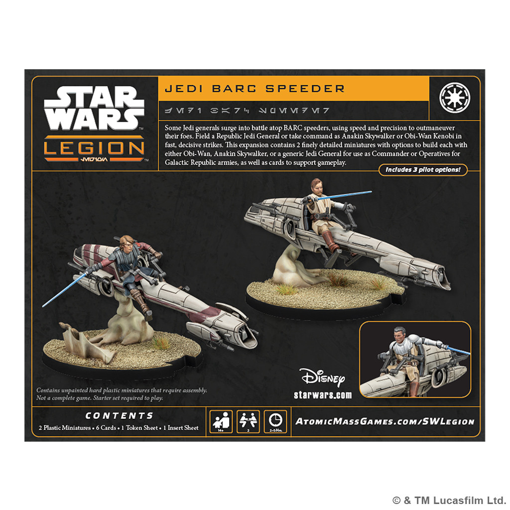 Star Wars: Legion - Jedi General on BARC Speeder