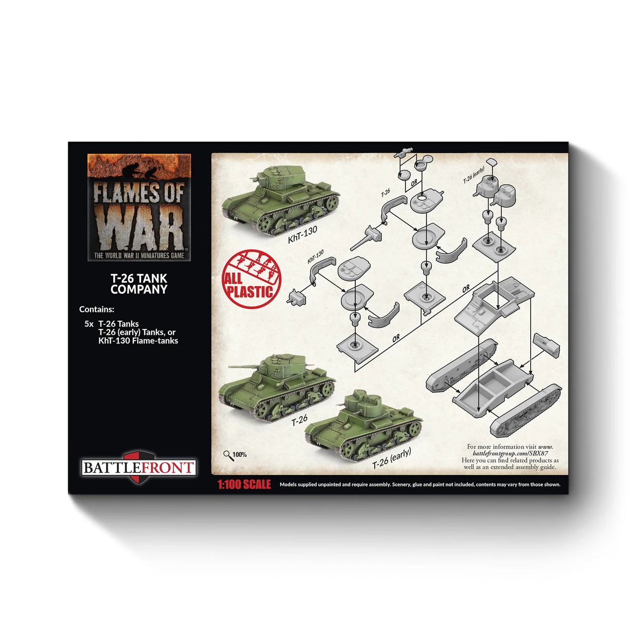 Soviet T-26 Tank Company (x5 plastic)