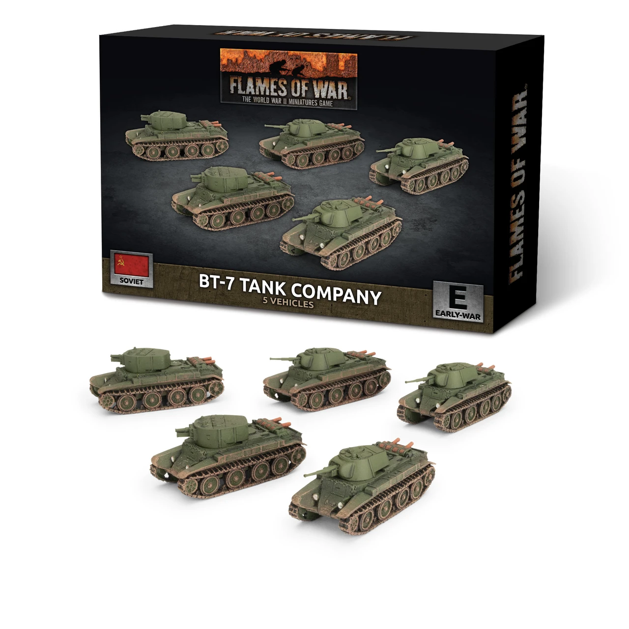 Soviet BT-7 Tank Platoon (x5 plastic)