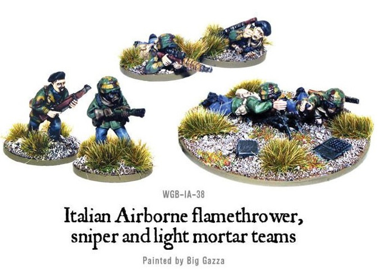 Italian Airborne Flamethrower, Sniper and Light Mortar Teams - WGB-IA-38